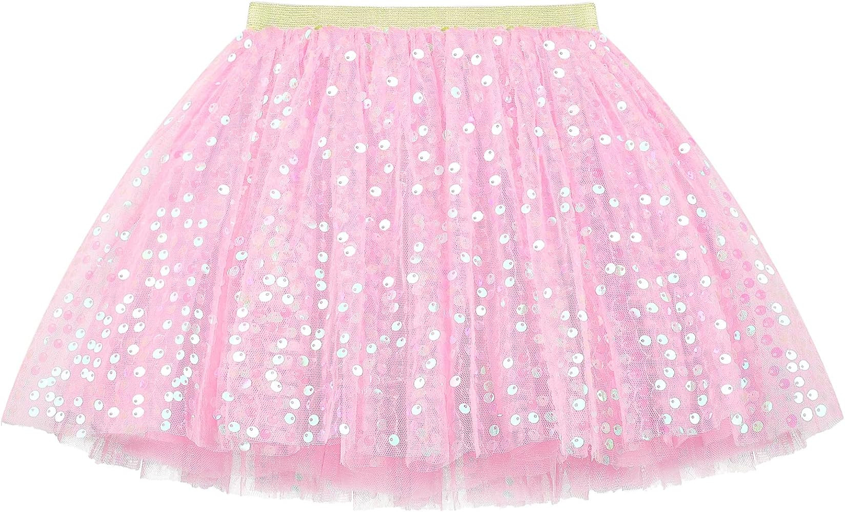 KEREDA Toddler Girls Layered Tutu Skirt Sparkling Sequin Tulle Dance Skirts 1-12 Years | Amazon (US)