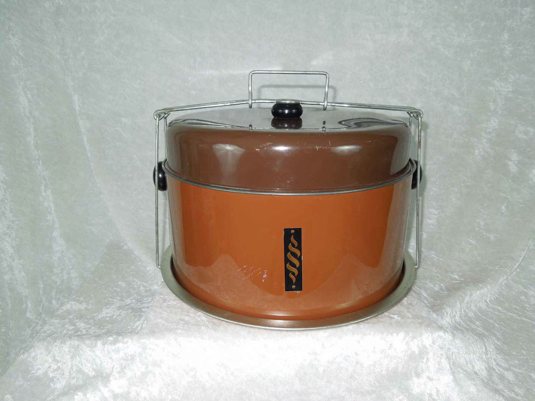 Vintage Cake Pie Carrier. '50's. Metal. Four (4) Pieces. | Etsy (US)