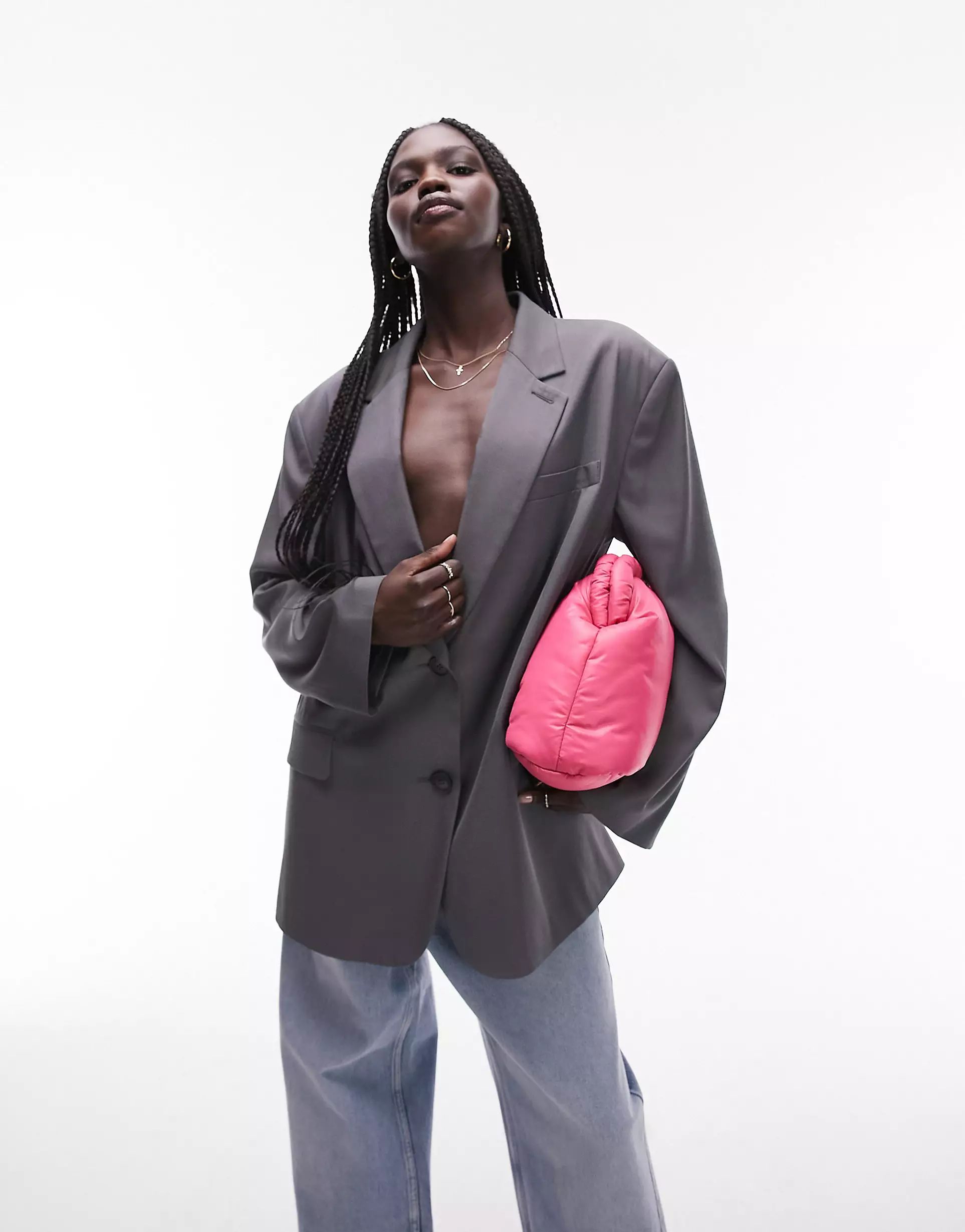 Topshop co-ord tailored light-weight blazer in grey | ASOS (Global)