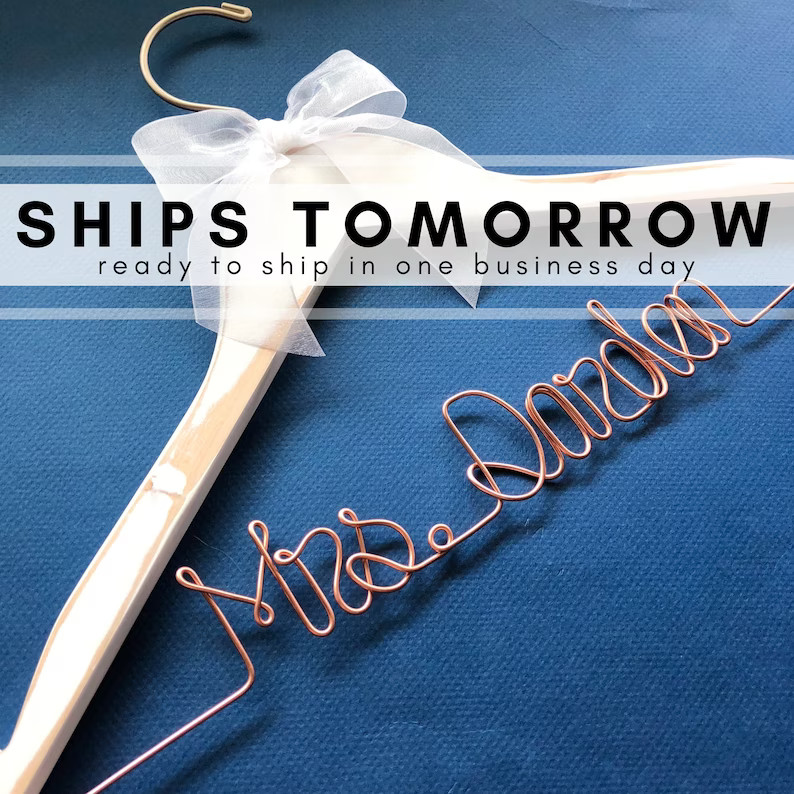 Personalized Wedding Hanger for Bridal Shower Gift for Wedding Dress With Bride Name - Etsy | Etsy (US)