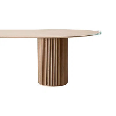 Oval Burlywood Solid Wood Dining Table | Wayfair North America