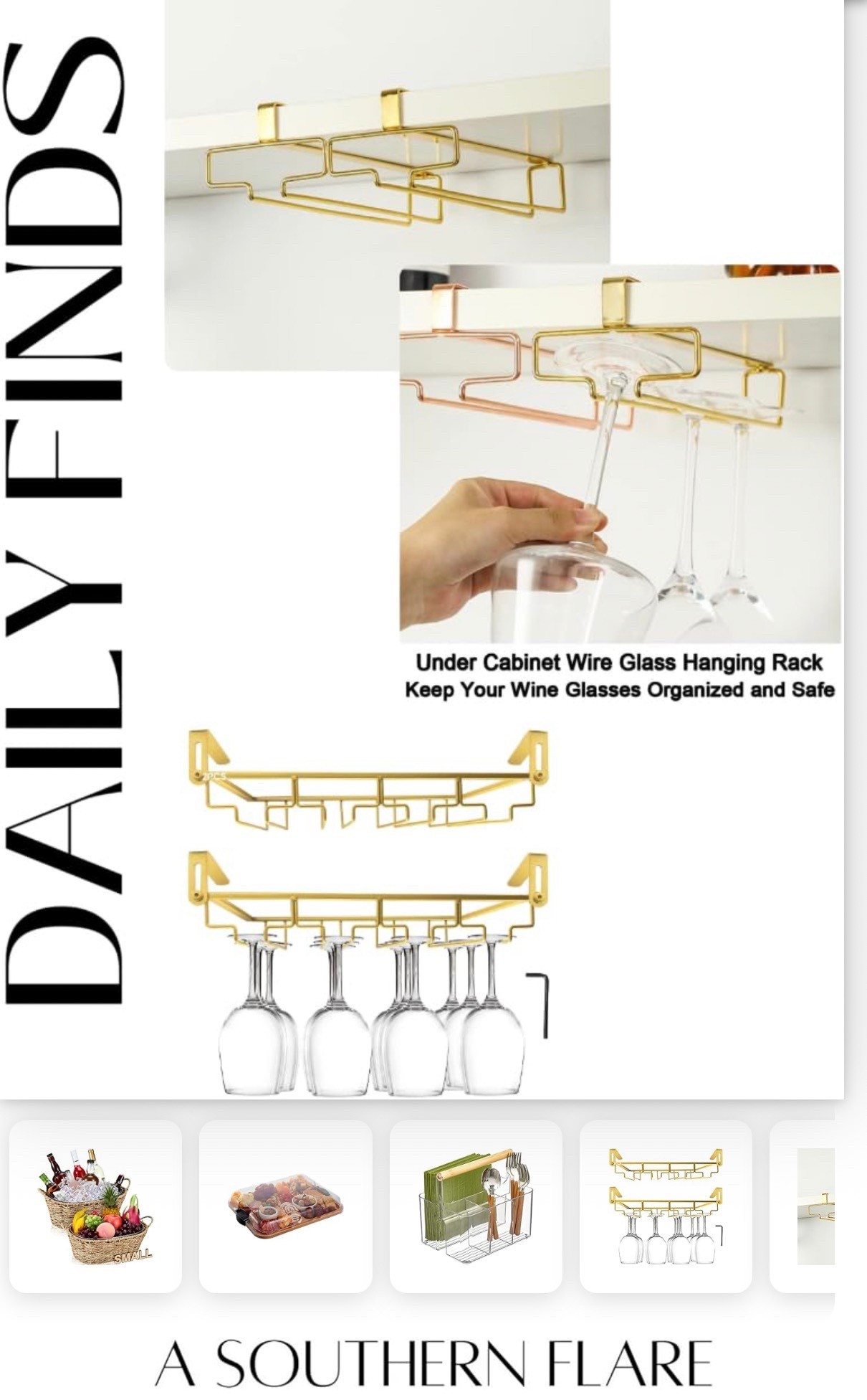 Glass Holders/ turn any area to a beverage station 

#LTKFindsUnder100 #LTKHome #LTKFindsUnder50