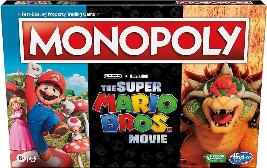 Monopoly The Super Mario Bros. Movie Edition Kids Board Game, Family Games for Super Mario Fans, ... | Amazon (US)
