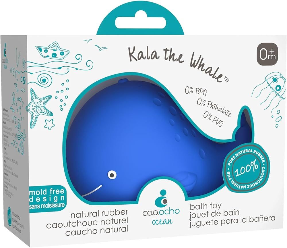 caaocho Pure Natural Rubber Bath Toy - Kala The Whale Baby Toy - Hole Free Bath Toys, BPA Free Ba... | Amazon (US)