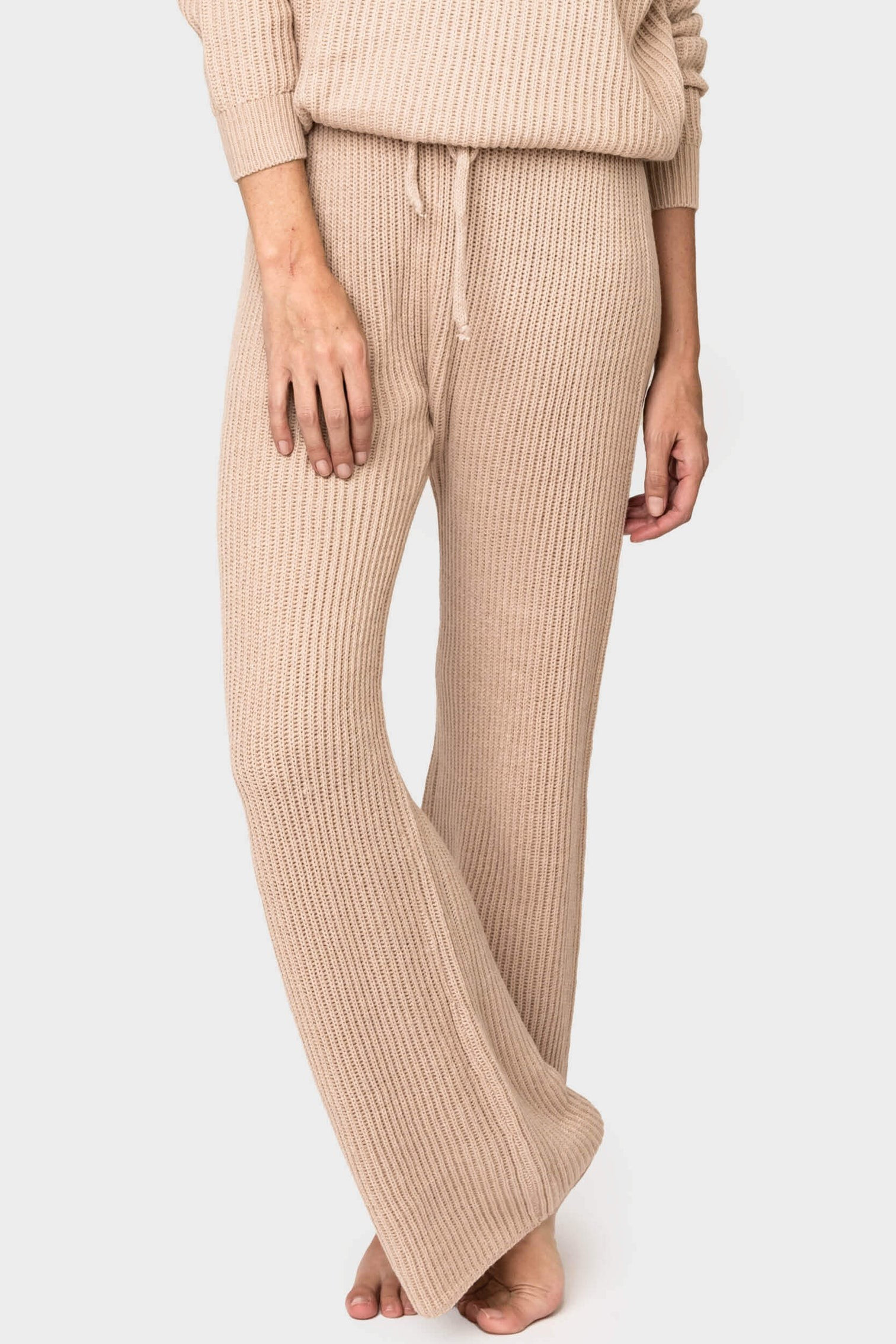 GIGI Drawstring Pull On Ribbed Sweater Knit Pant | Gibson