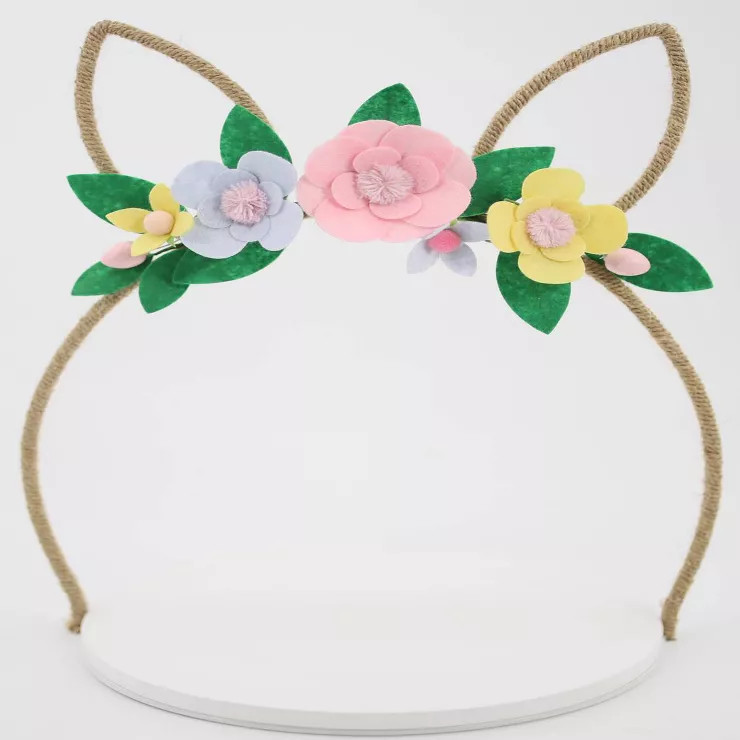 Wire Bunny Ear with White Easter Wood Tray - Spritz™ | Target