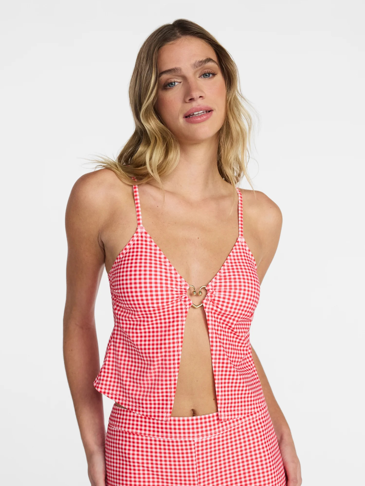 No Boundaries Bootin Babe Split Front Bikini Top, Women's XXS-XXL | Walmart (US)