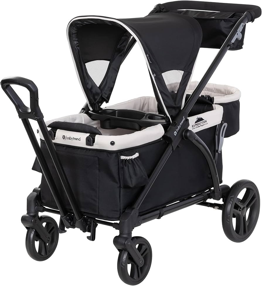 Baby Trend Expedition 2-in-1 Collapsible Stroller Wagon Plus with Canopy, Storage Basket, 2 Stora... | Amazon (US)