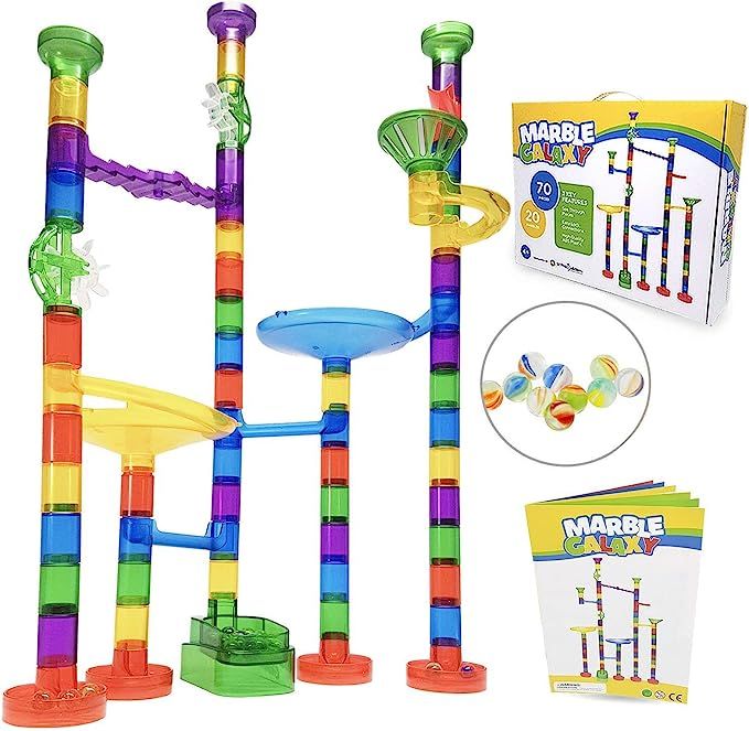 Marble Run Sets for Kids - Marble Galaxy Fun Run Set Game - Translucent Marble Maze Race Track Di... | Amazon (US)