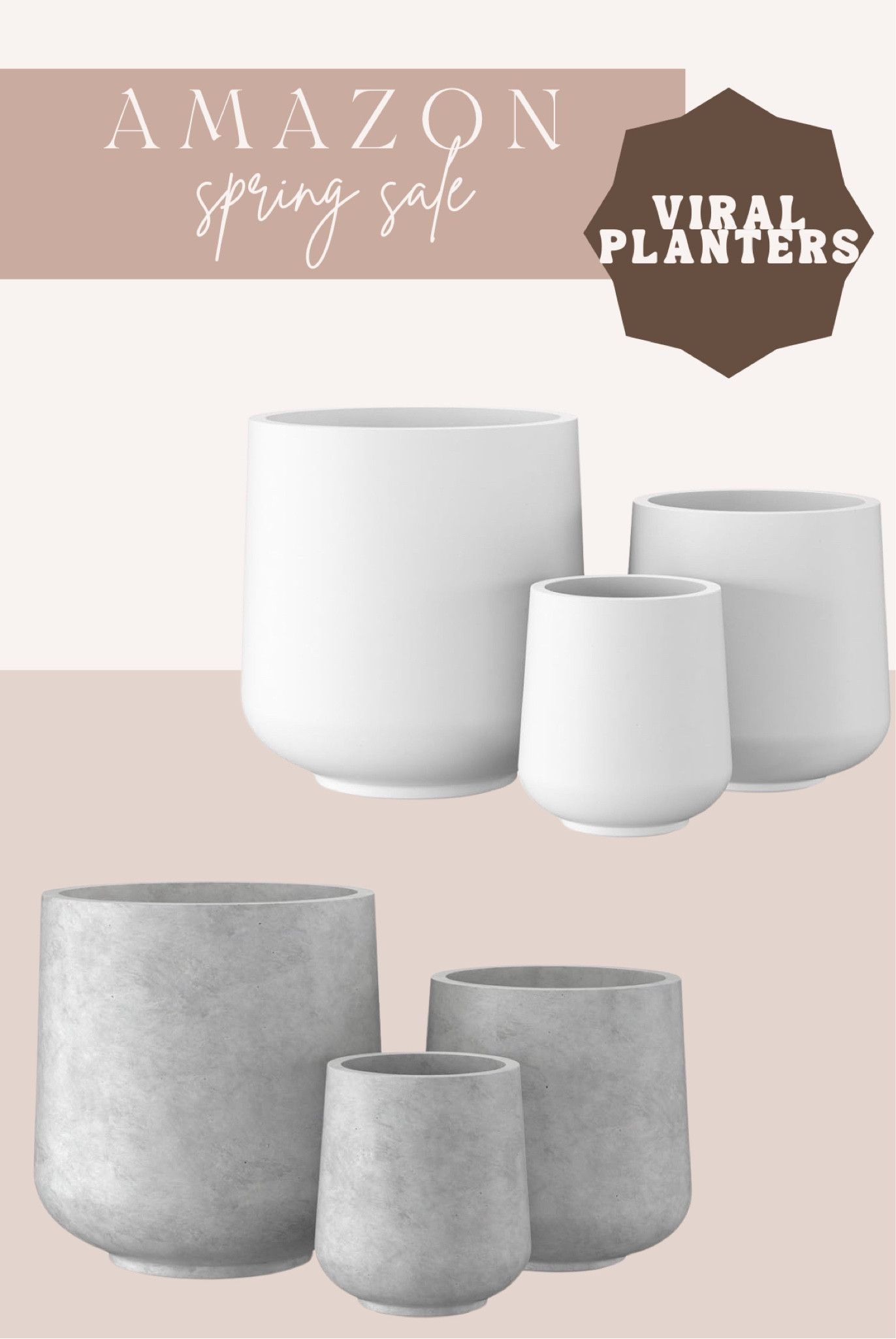Just ordered these viral amazon planters! Set of 3 heavy duty concrete planters! 

#LTKsalealert #LTKhome #LTKSeasonal