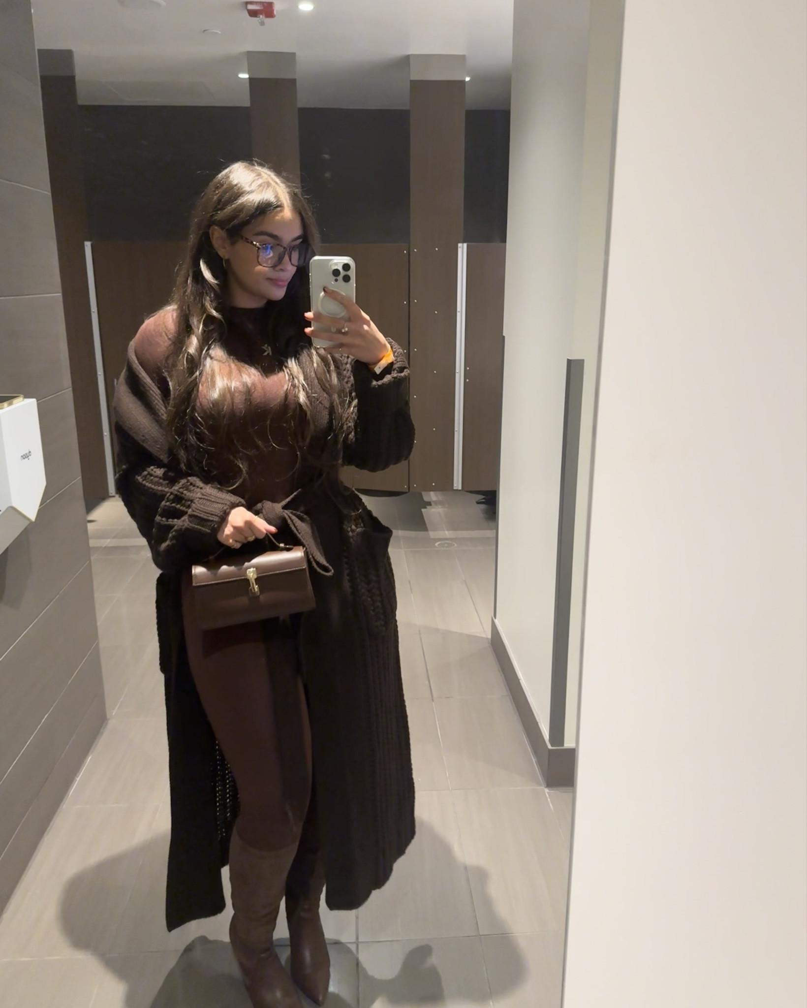 Jumpsuit - large chocolate 
Sweater - l/xl dark chocolate naked wardrobe chunky knit cardigan duster 

#LTKSeasonal