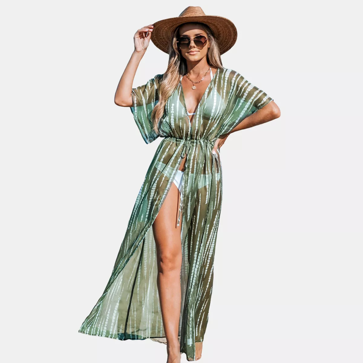 Women's Leopard Print Swim Cover-Up Dress -Cupshe | Target