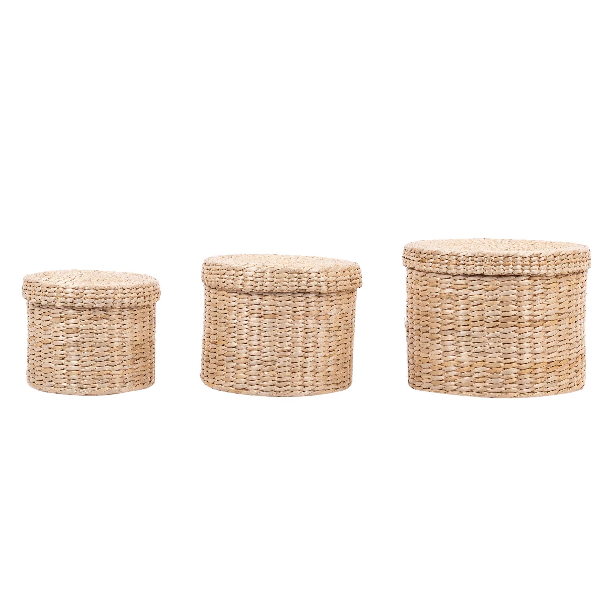 Dovecove Millheim Dovecove Millheim Wicker General Basket (L: 8.35 x 6.25, M: 7” x 5.5“, S: 6... | Wayfair North America