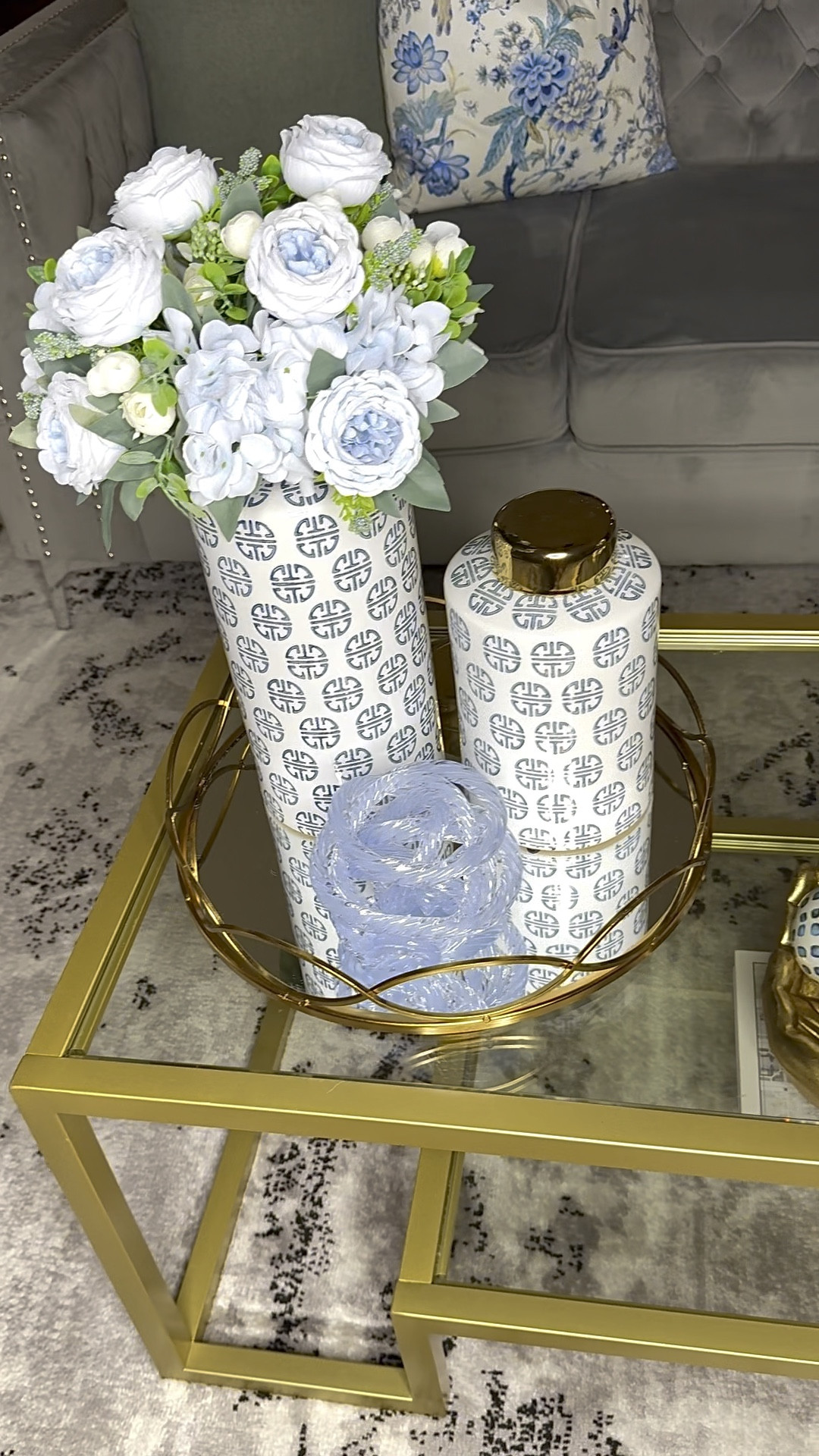 Coffee Table Decor 💙🤍🩵.

#LTKxMadewell 

#LTKStyleTip #LTKVideo
