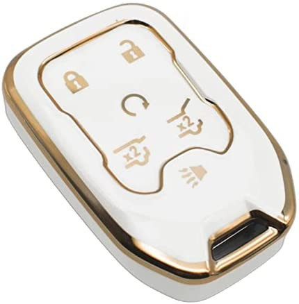 FEYOUN Key Fob Cover Compatible with Chevy Chevrolet Suburban Tahoe GMC Terrain Yukon Yukon XL Sm... | Amazon (US)