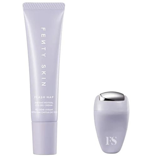 Fenty Skin Flash Nap Instant Revival Priming Eye Gel-Cream With Green Tea + Persian Silk Tree 0.5 oz/ 15 mL + Eye Massage Tool | Amazon (US)