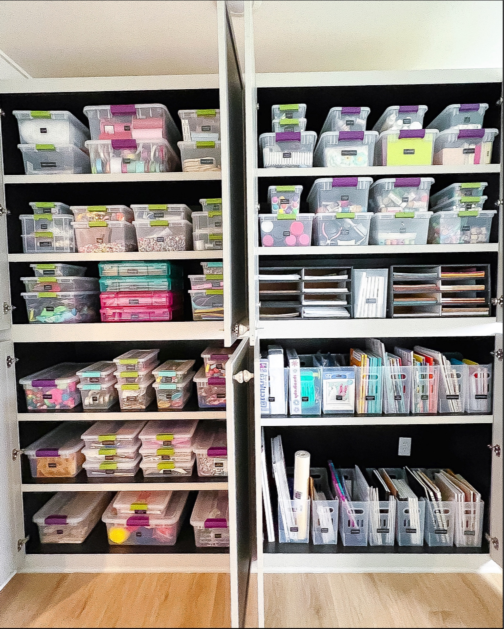 🎨 This craft room was truly a joy to complete and is a creative’s dream! 

💪🏼 This project started with a complete emptying of the space, an intense decluttering session, followed by putting it all back together. 

⭐️ The real star of the show? Bins that latch, lock and stack. Multi purpose bins for notepads and craft kits…and labels. Lots and lots of labels ensure items can be easily located and put BACK where they belong. 



#LTKhome #LTKfamily #LTKkids