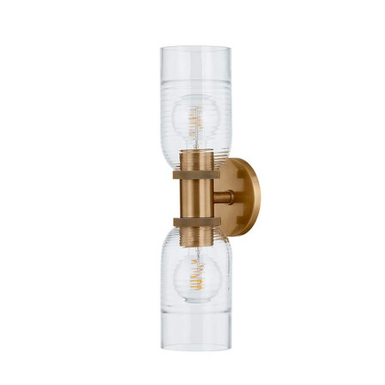 Redding Patina Brass Wall Sconce Unlacquered Brass Bathroom Sconces