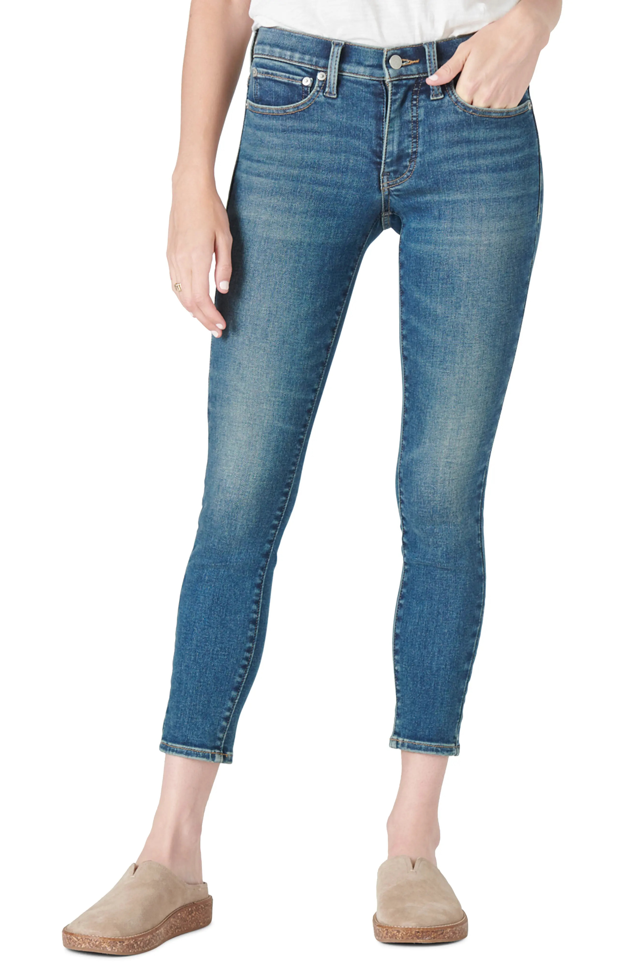 Lucky Brand Ava Mid Rise Skinny Jeans in Lyell at Nordstrom, Size 28 X 27 | Nordstrom