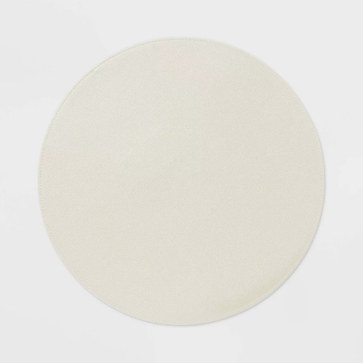15" Round Pebble Faux Leather Charger Ivory - Threshold™ | Target