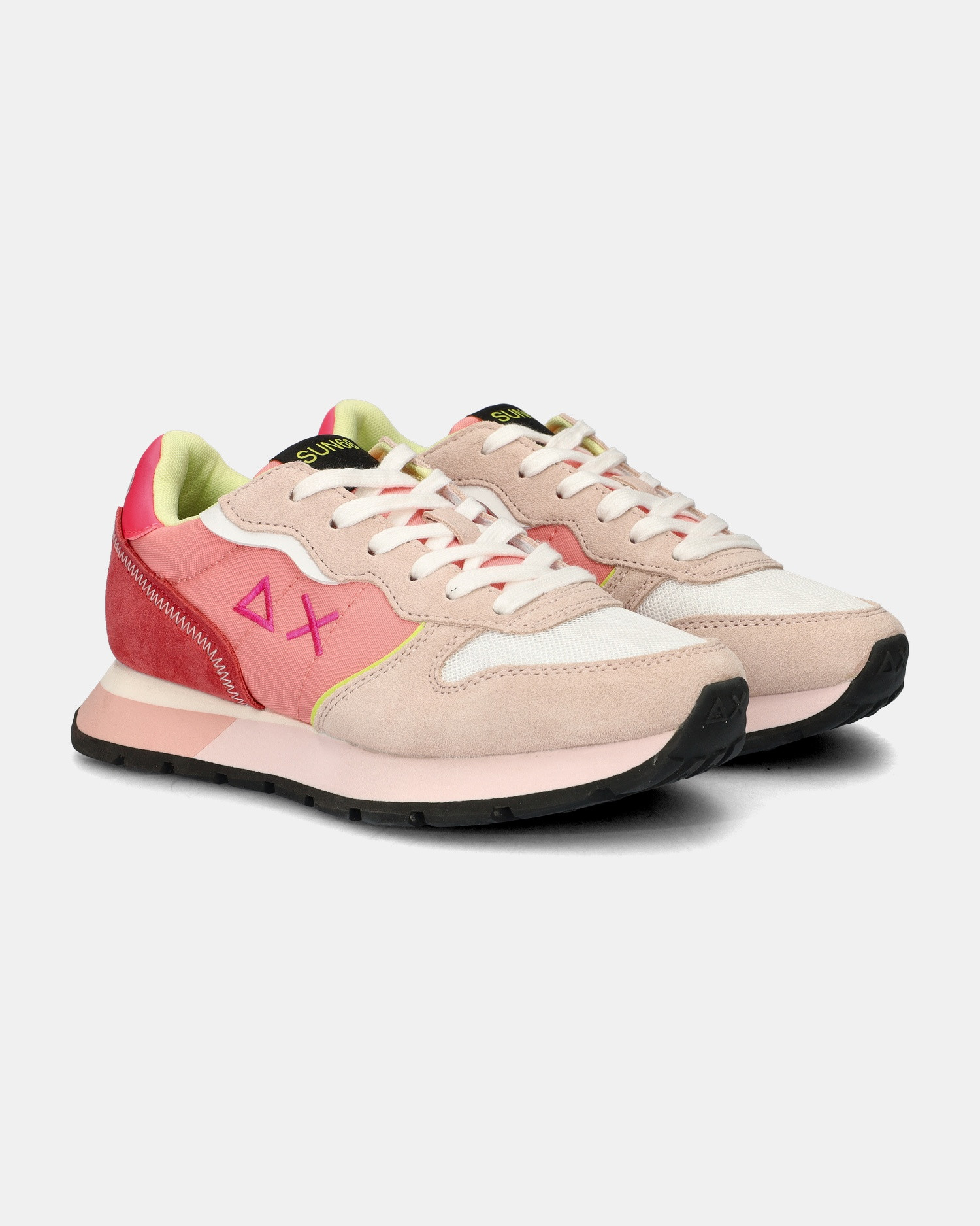 Sun 68 Ally Color Explosion - Lage sneakers voor dames - Roze | Nelson Schoenen NL