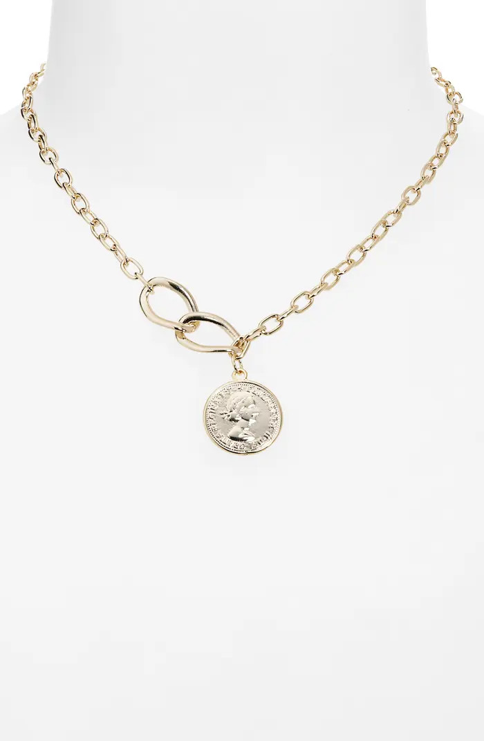 Panacea Coin Link Pendant Necklace | Nordstrom | Nordstrom