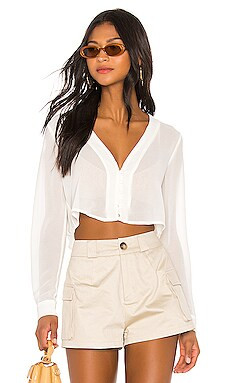 superdown Belinda Button Up Top in White from Revolve.com | Revolve Clothing (Global)