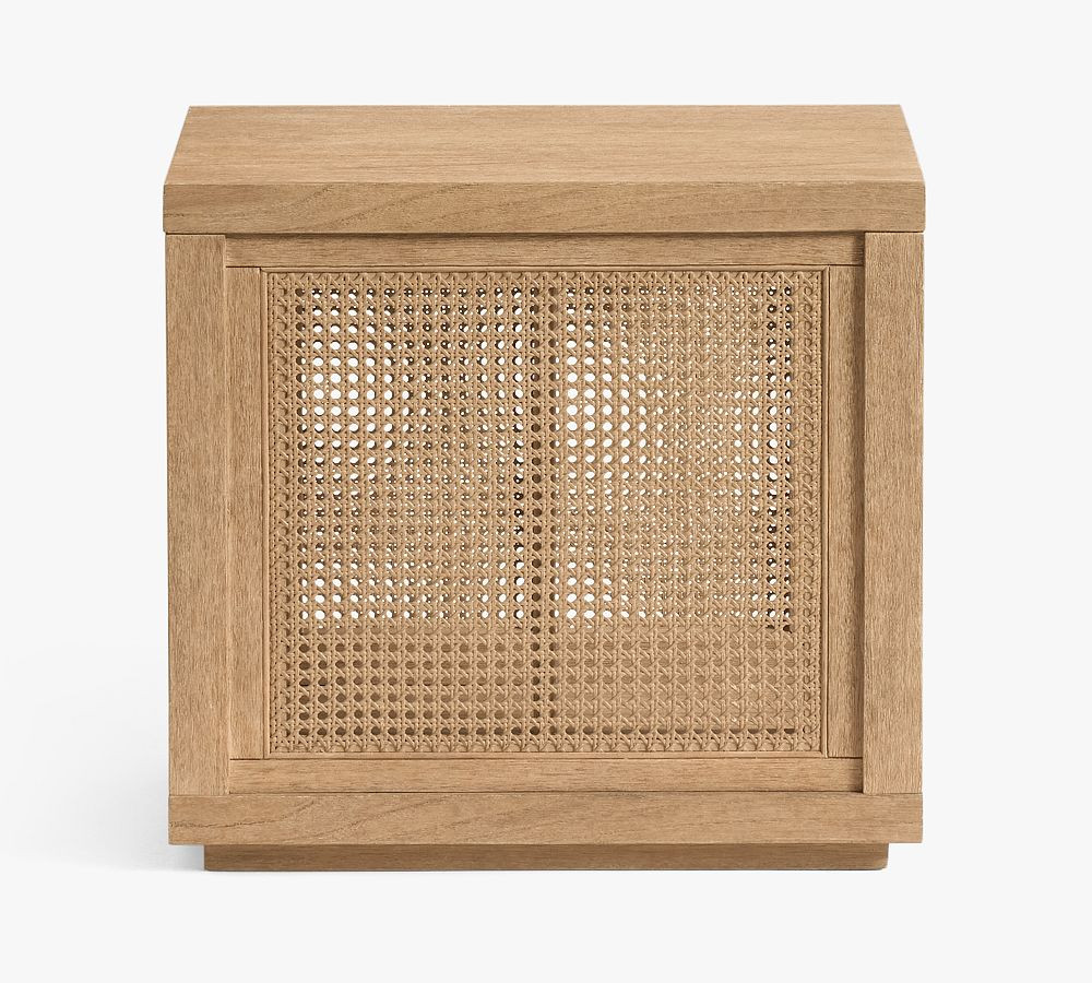 Marina Rectangular Cane Side Table (15") | Pottery Barn (US)