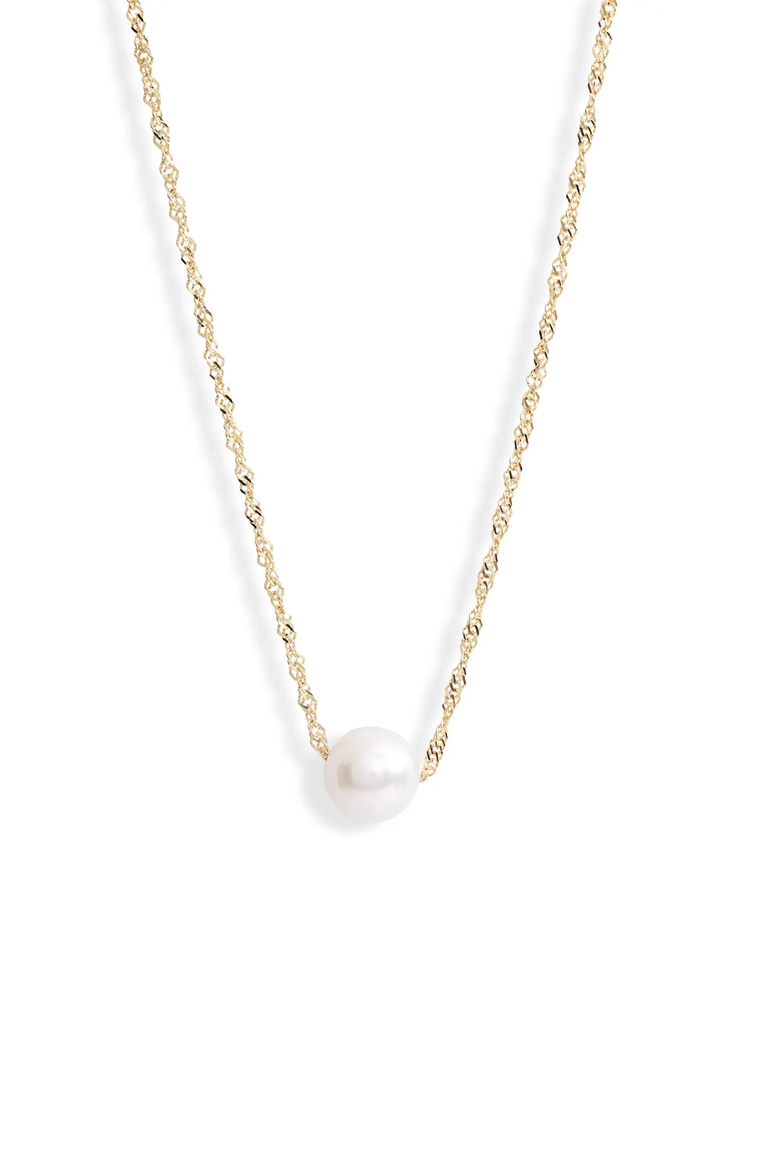 Shimmer Freshwater Pearl Pendant Necklace | Nordstrom