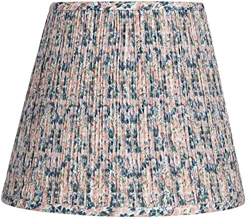 Hardback Shirred Empire Lamp Shade Pink Blue Floral Medium 8" Top x 13" Bottom x 11" Slant x 10.7... | Amazon (US)