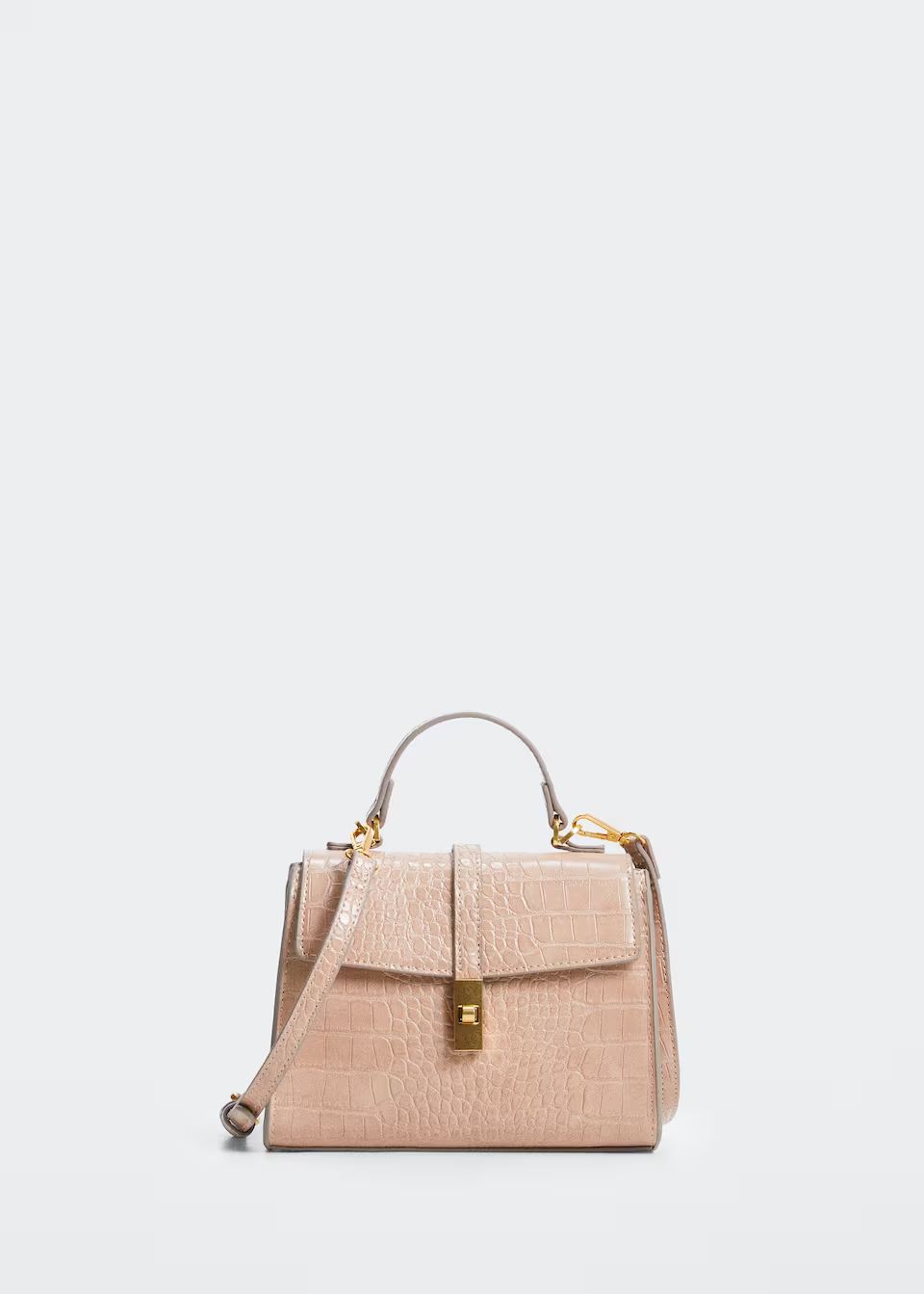 Croc-effect cross body bag | MANGO (US)