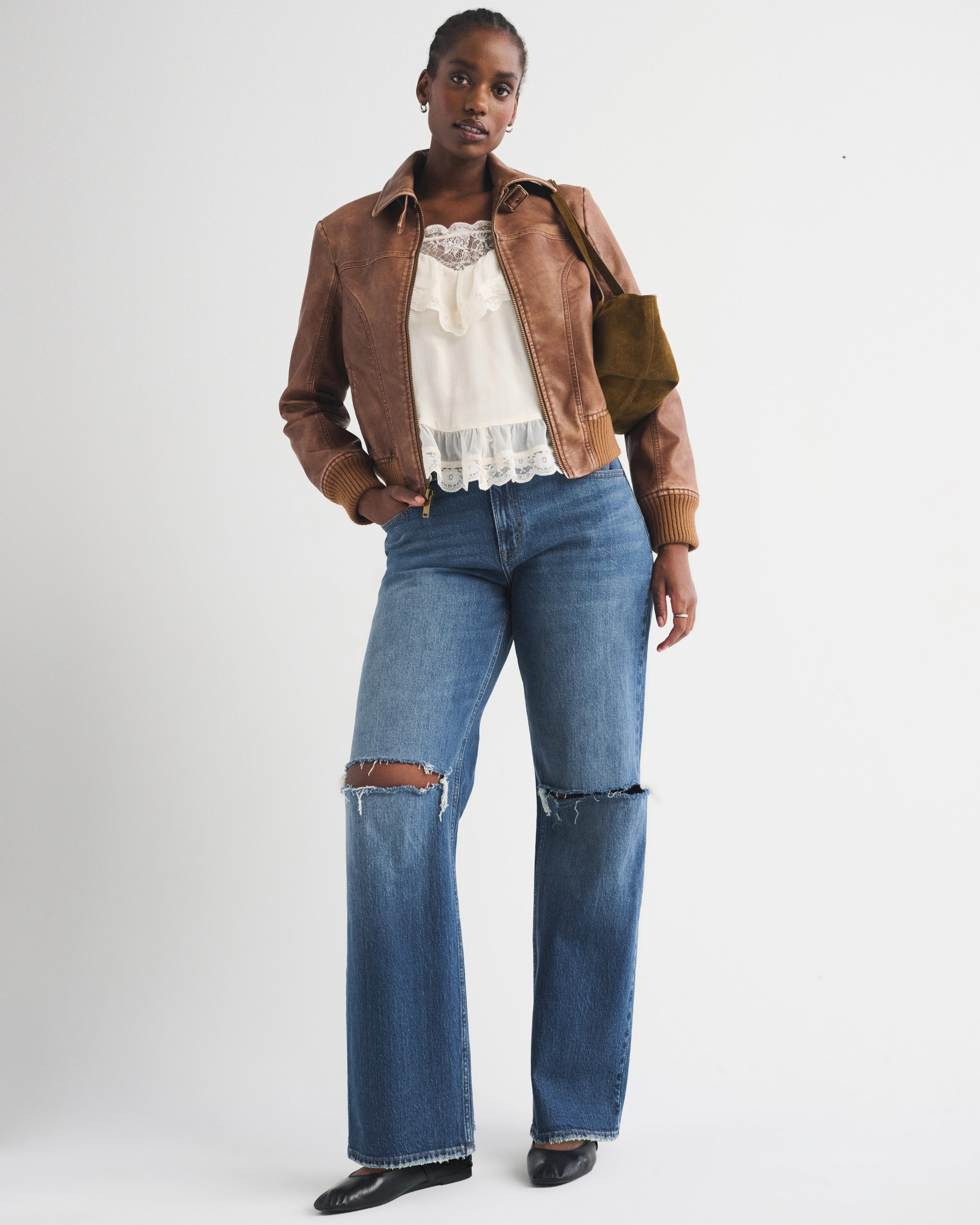 Curve Love High Rise 90s Relaxed Jean | Abercrombie & Fitch (US)
