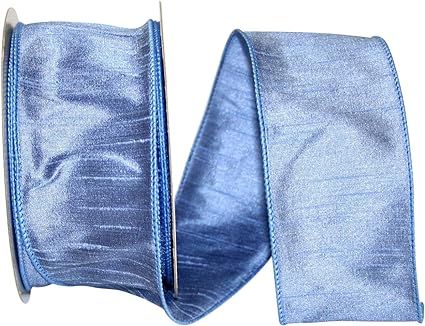 Reliant Ribbon Dupioni Supreme Wired Edge Ribbon, 2-1/2 Inch X 20 Yards, French Blue | Amazon (CA)