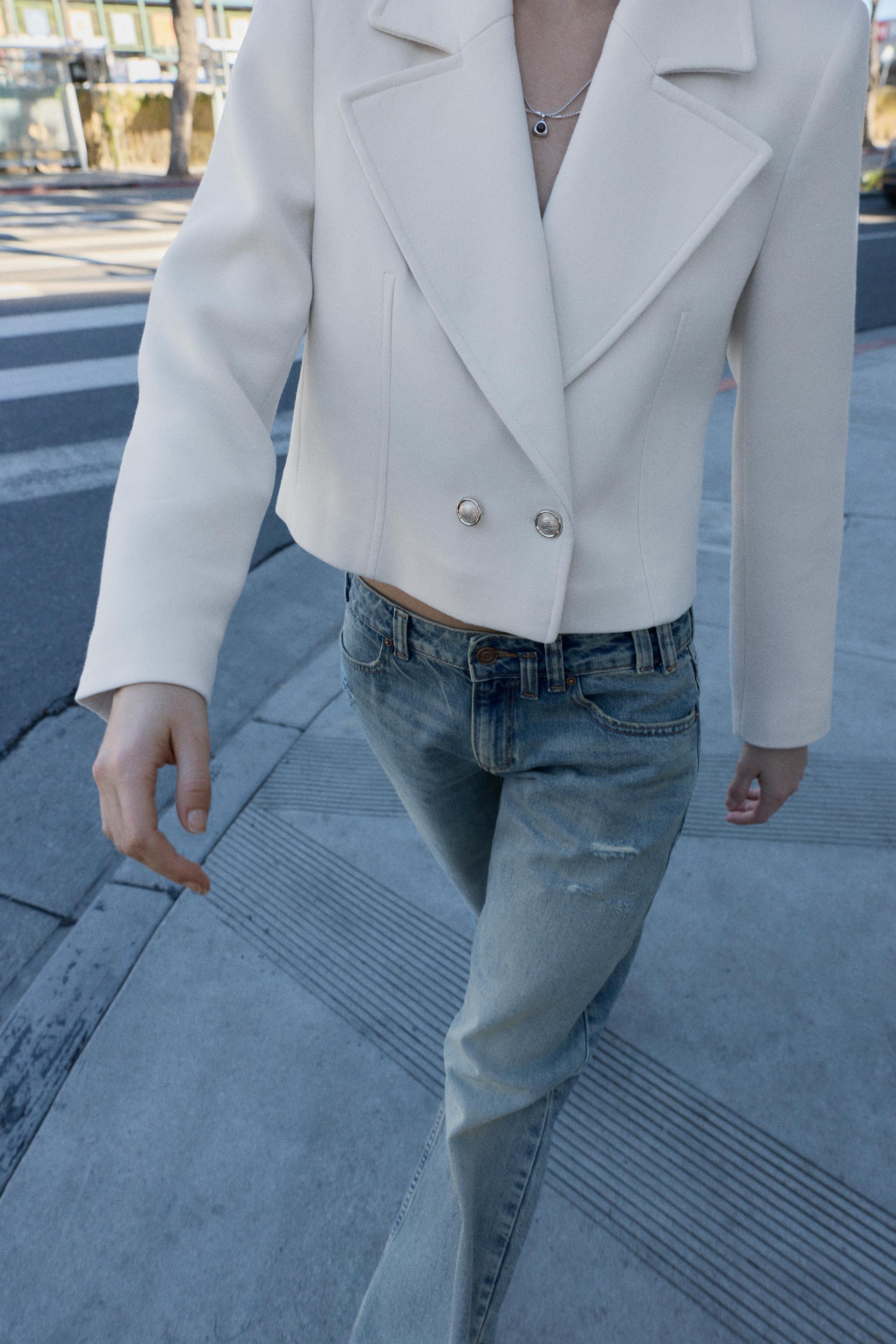 CROPPED DOUBLE-BREASTED BLAZER | Zara US