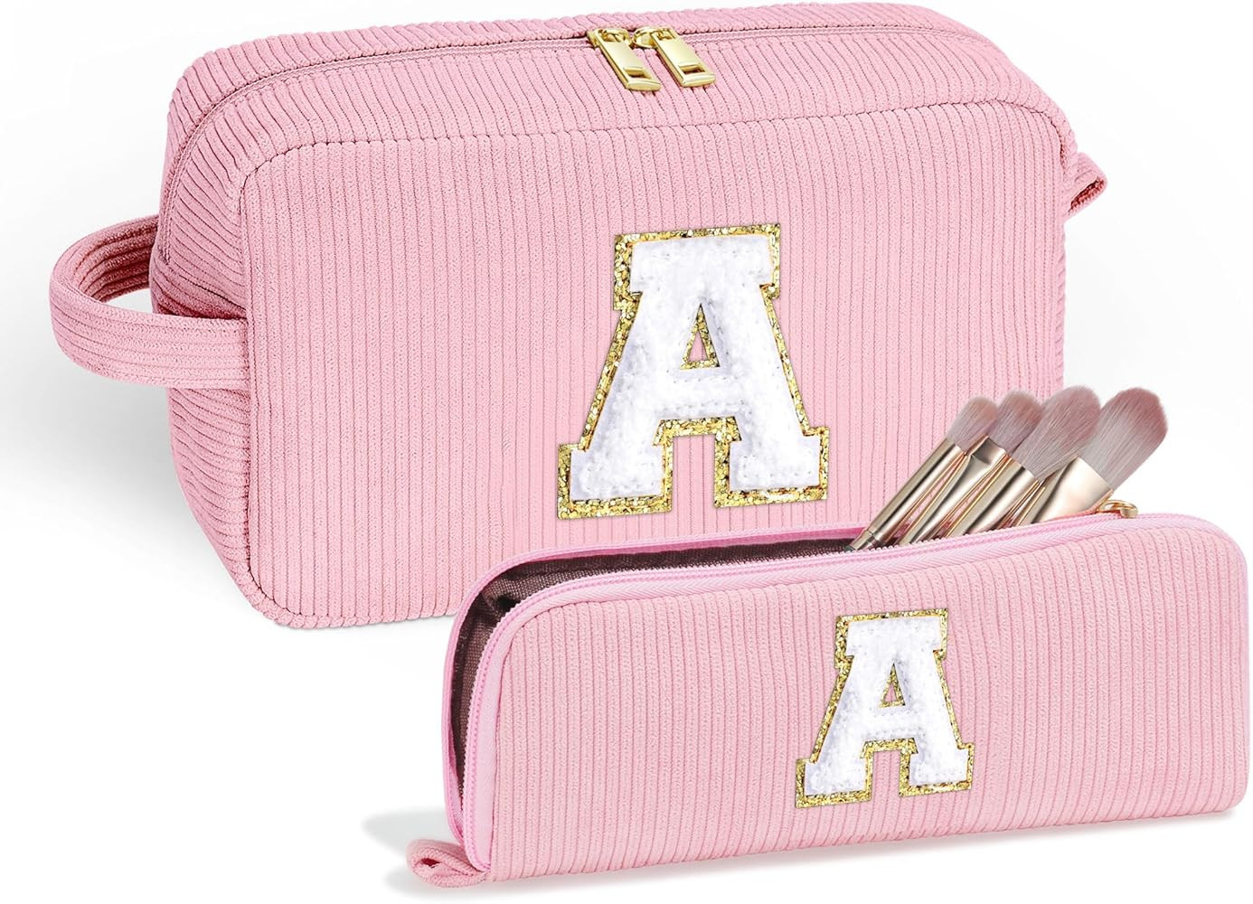 YOOLIFE 2 Cute Travel Makeup Bag Make Up Bag Cosmetic Bag Small Makeup Brush Bag Personalized Val... | Amazon (US)