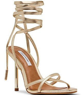 Steve Madden Neri Metallic Strappy Stiletto Round Toe Dress Sandals - 6.5 | Dillard's