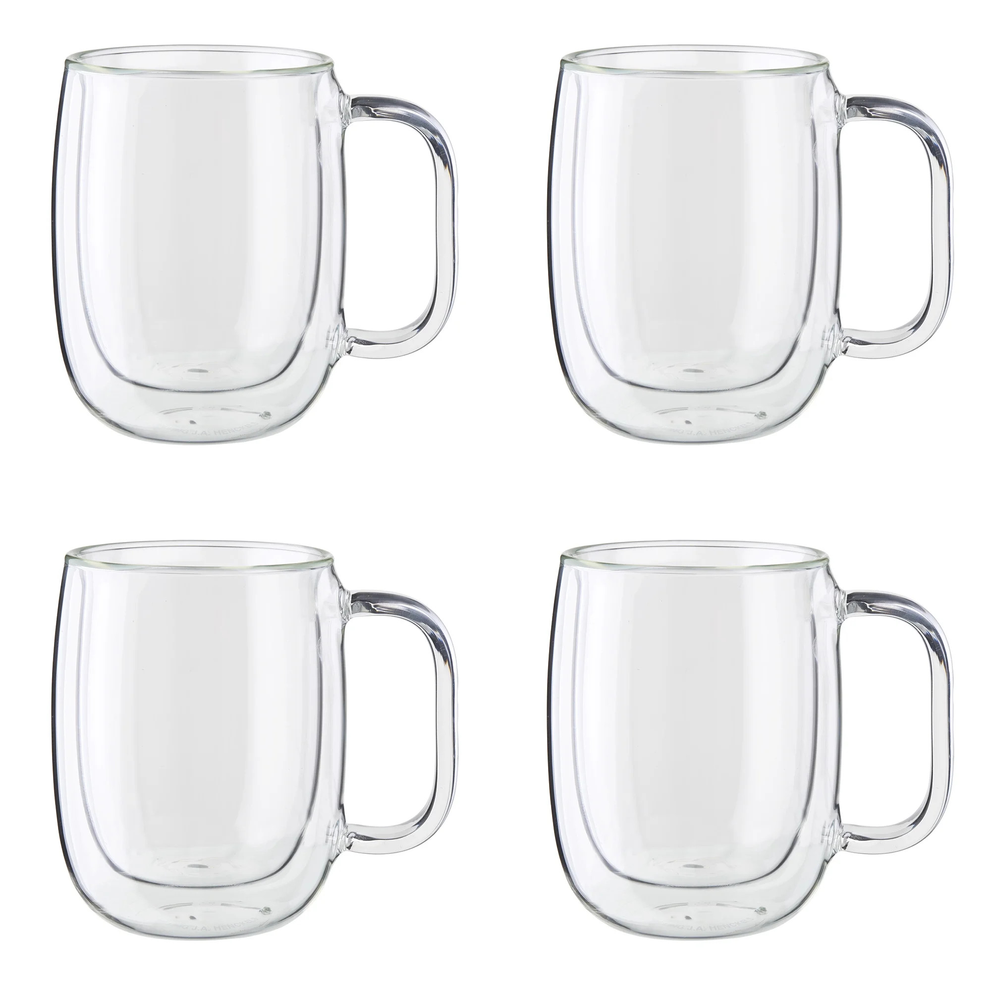 ZWILLING Sorrento Plus 4-pc Double-Wall Glass Coffee Mug Set | Walmart (US)