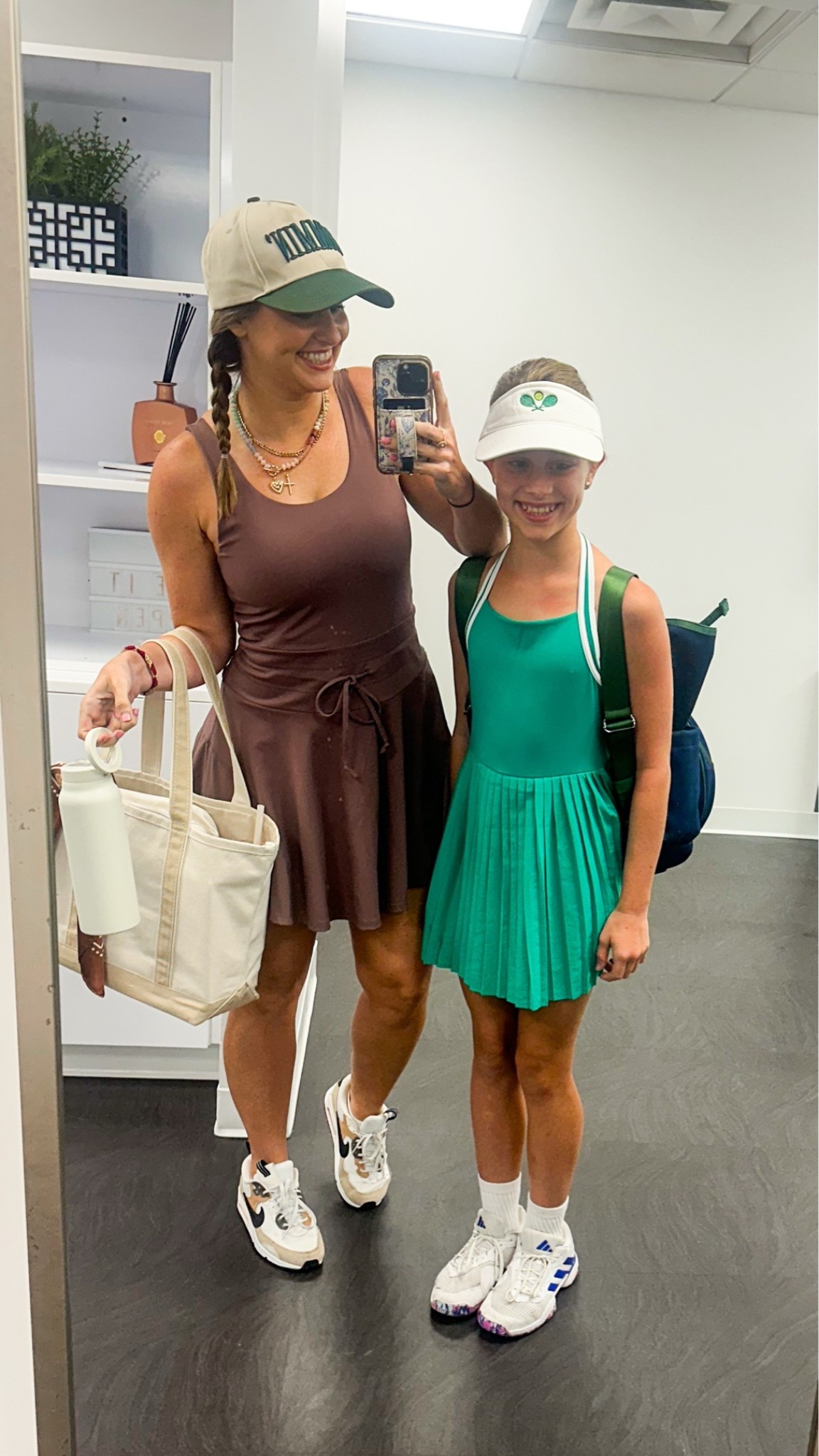 My girls first Tennis tournament in the books! 🎾 So proud of her!!! We are both wearing tennis dresses / active dresses with built in biker shorts. I’m wearing size m and my daughter is wearing 10-11. love the fit! Ours both come in several colors and mine also has a high neck option I will link below too. 

Sports mom outfit, Tennis bag, tennis shoes, Nike sneakers, fall casual outfits, athleisure, mommy and me looks

#LTKootd #LTKActive #LTKKids