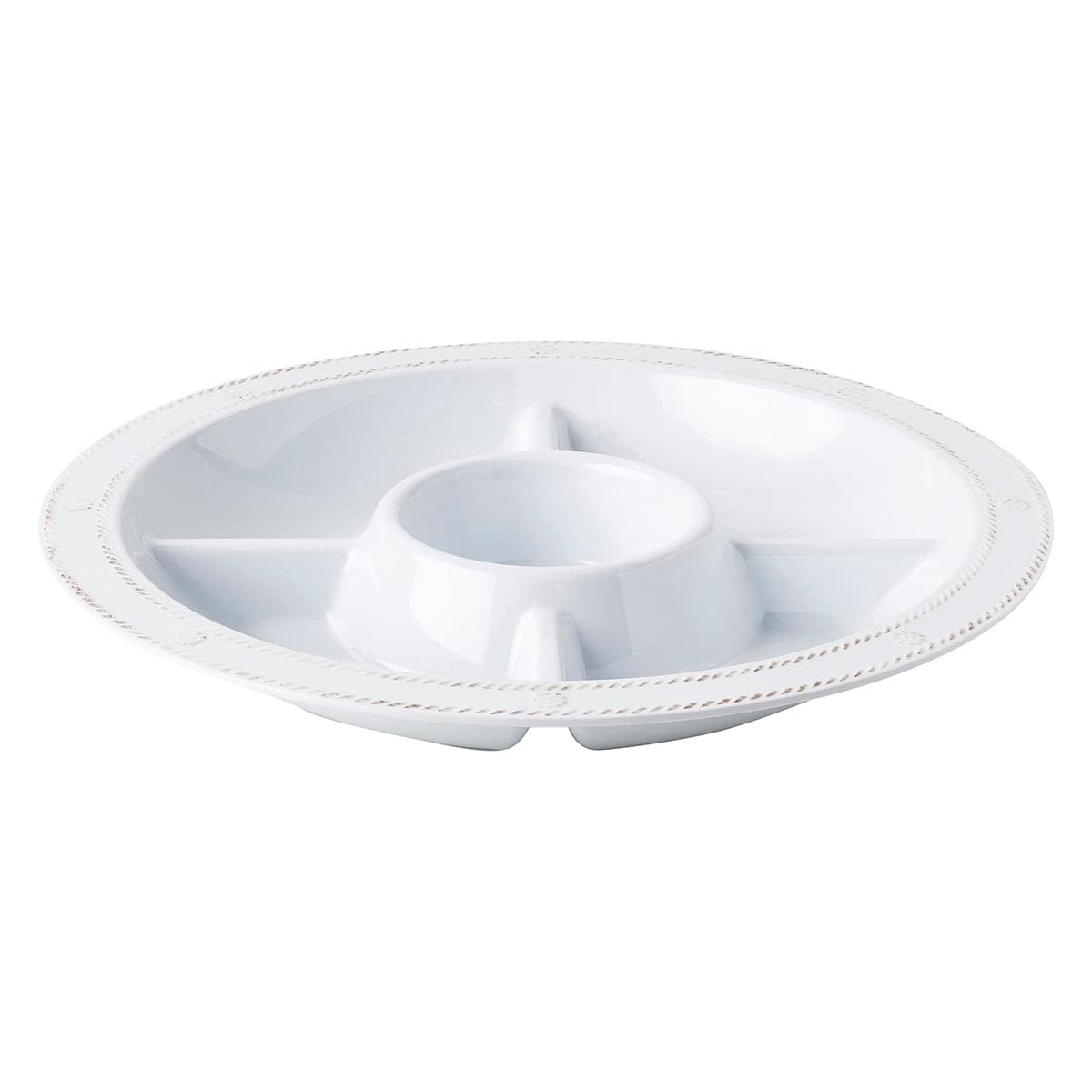 Juliska Berry & Thread Melamine Sectioned Server - Whitewash Serving Platter - Unbreakable Decora... | Amazon (US)