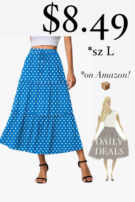 Women's Boho Elastic High Waist A Line Maxi Skirt with Pockets Casual Ruffle Midi Dresses

#LTKworkwear #LTKsalealert #LTKfindsunder50