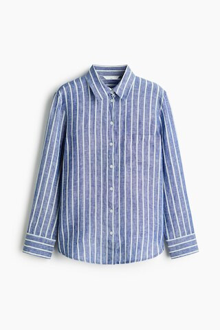 H & M - Linen Shirt - Blue | H&M (US + CA)