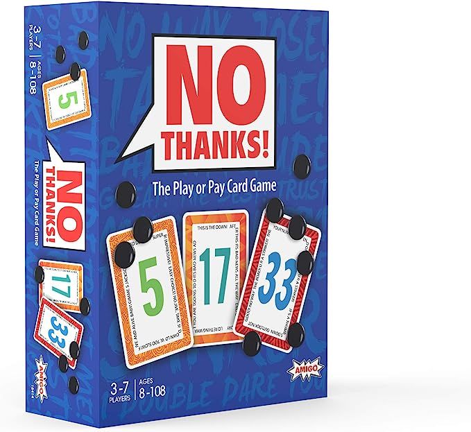 No Thanks! Classic Strategy Card Game for Parties and Family Game Night– Ages 8+, 3-7 Players | Amazon (US)