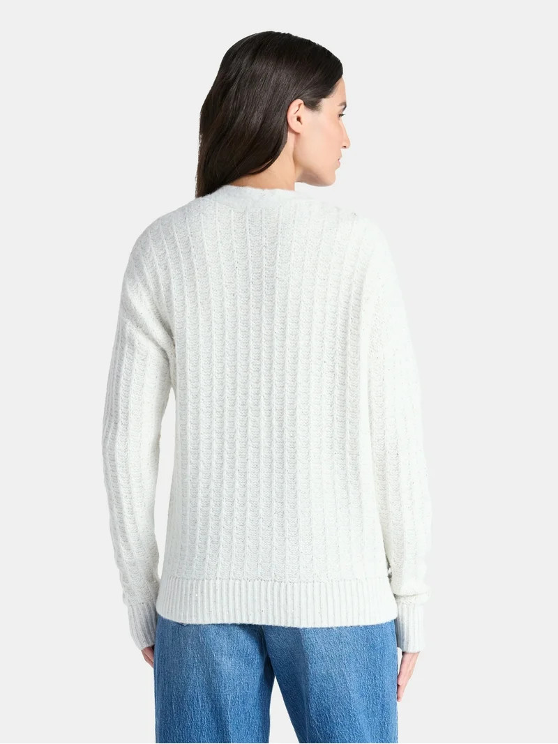 Time and Tru Women's Sequin Cardigan Sweater, Midweight, Sizes XS-XXXL | Walmart (US)