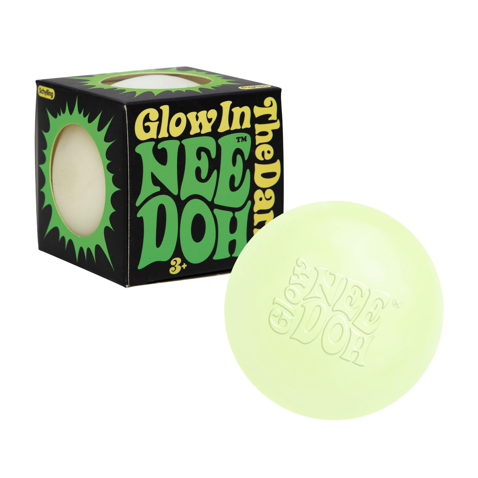 Schylling NeeDoh Glow in The Dark - Sensory Squeeze Toy - Gratifying Glowing Glob - 2.5" Wide - G... | Amazon (US)