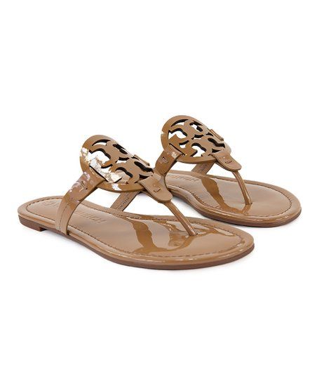 Brown Miller Patent Leather Sandal - Women | Zulily