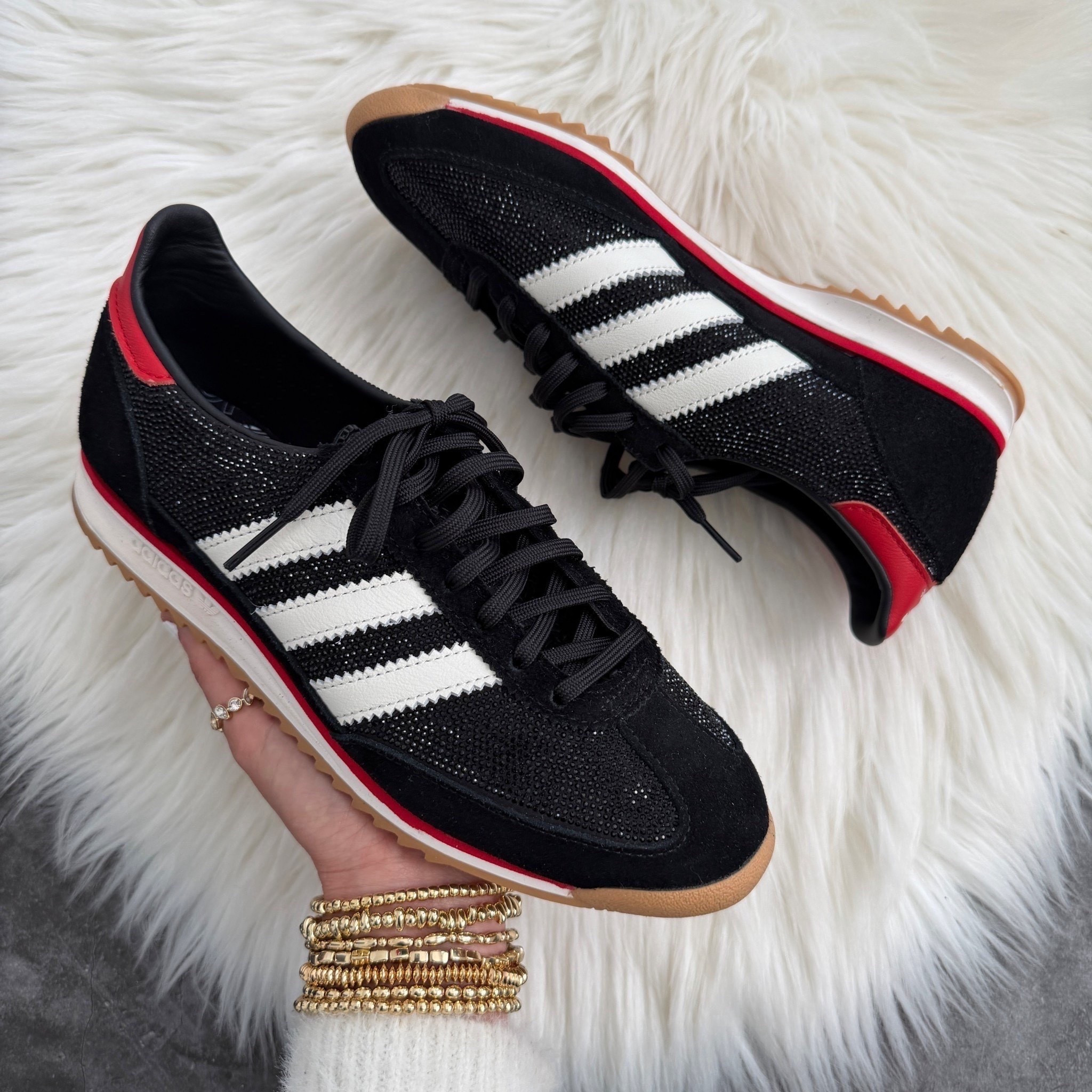 adidas SL 72 OG embellished black sneaker Shoes I went down a half size 