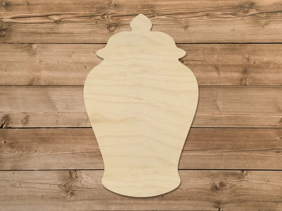 16x10 Ginger Jar Chinoiserie Unfinished Wood Laser Cutout  | Etsy | Etsy (US)
