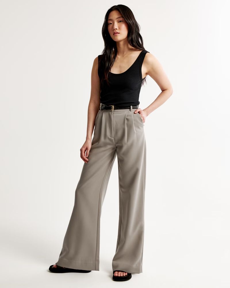 Women's A&F Sloane Tailored Pant | Women's Bottoms | Abercrombie.com | Abercrombie & Fitch (US)