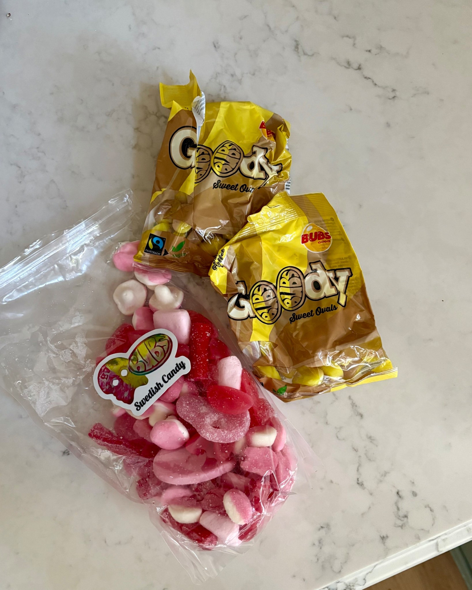 Swedish candy!!! Linked the two kinds I got this time as well as the mix I got last time! That one was all Bubs and skulls - really good!!! 