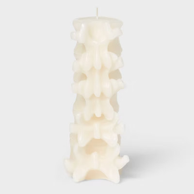 7.6" Vertebrae Spine Candle White - Threshold™ | Target